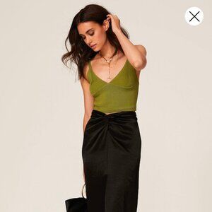 SIMKHAI Lana Knit Bustier Tank, size L